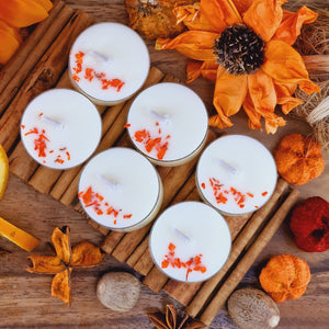 Pumpkin Spice Scented Soy Wax Tea Light Candles