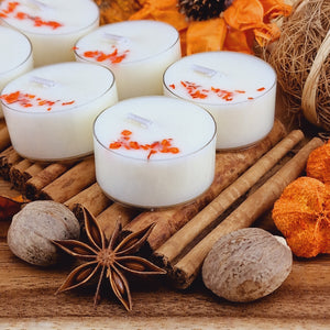 Pumpkin Spice Scented Soy Wax Tea Light Candles