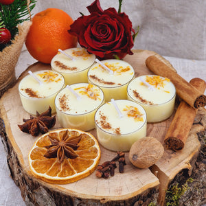 Christmas Spice Scented Soy Wax Tea Light Candles