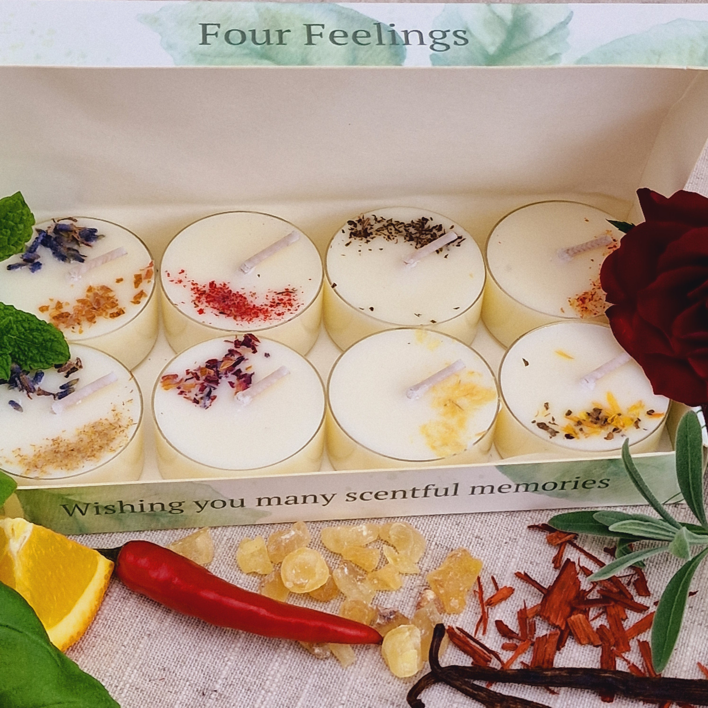 4 Feelings Tea Light Candles Discovery Set